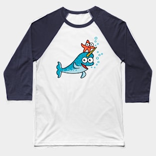 Little Narwhal and friend Baseball T-Shirt